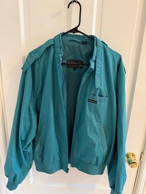 Members Only Teal Windbreaker Jacket for Men